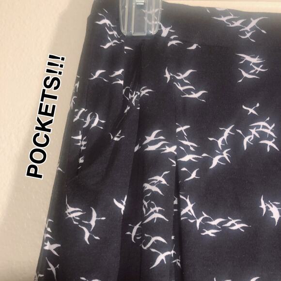Sade New York Black Flying Bird Print Skirt - Picture 6 of 8